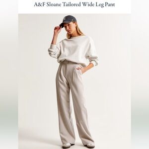 A&F Sloane Tailored Wide Leg Pant